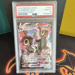 Pokemon 2022 Umbreon VMAX TG23/TG30 Brilliant Stars TG Full Art Holo PSA 10 - Image 1