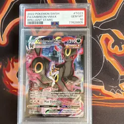 Pokemon 2022 Umbreon VMAX TG23/TG30 Brilliant Stars TG Full Art Holo PSA 10 - Image 3