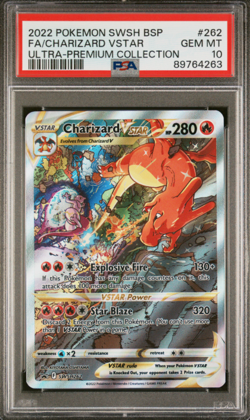 2022 Pokemon Swsh Black Star Promo Full Art / Charizard Vstar #262 PSA 10 - Image 1