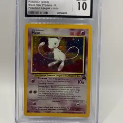 Pokemon Mew Pokemon League Black Star Holo Promo #9 CGC 10GM (blowing Bubbles) - Image 2