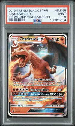 2019 POKEMON SM BLACK STAR PROMO SM195 CHARIZARD GX - PSA 9 - Image 1