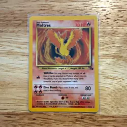 The Pokemon Company Fossil Moltres 12/62 Holo Rare 70 HP 1999 EN - Image 1