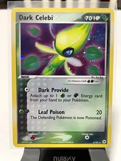 Dark Celebi Pokemon TCG EX Hidden Legends 4/101 Holo Rare English 2004 70 HP - Image 1