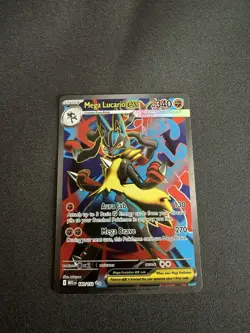 Pokemon TCG Mega Evolution Mega Lucario EX 160/132 Ultra Rare Card - Image 1