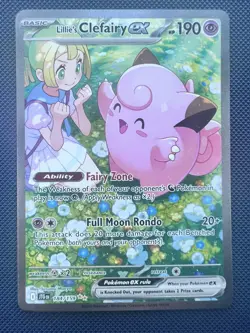 Pokemon TCG Lillie's Clefairy ex 184/159 Sv09 Journey Together SIR Holo - Image 1