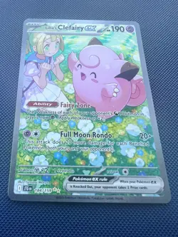 Pokemon TCG Lillie's Clefairy ex 184/159 Sv09 Journey Together SIR Holo - Image 4