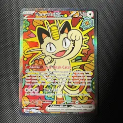 Pokemon TCG Meowth ex Perfect Order Special Illustration Rare Card 121/088 - Image 1