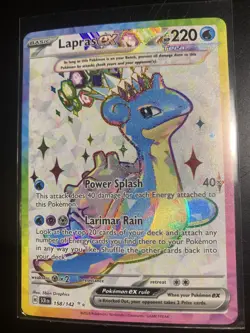 Pokemon TCG SV-Stellar Crown Lapras EX Ultra Rare Card #158/142 - Image 1