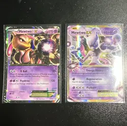 Pokemon TCG Mewtwo EX Holo 2-Card Lot BW45 Promo & 52/108 English 2012 - Image 1