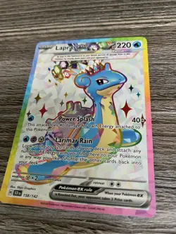 Pokemon TCG Lapras ex SV07 158/142 Ultra Rare Holo Tera Full Art ENG - Image 2