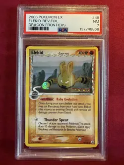 Elekid 48/101 Pokemon EX Dragon Frontiers Stamped Reverse Holo — PSA 7 - Image 1