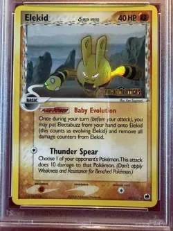 Elekid 48/101 Pokemon EX Dragon Frontiers Stamped Reverse Holo — PSA 7 - Image 2