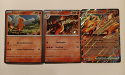 Pokemon TCG 151 Charmander Charmeleon Charizard ex Promo Holo 3-Card Lot All NM - Image 1