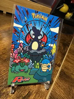 2025 Pokemon Team Rocket Card Database Charizard Blastoise Venusaur Red Cracked - Image 3