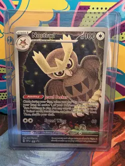 Pokemon Noctowl TCG SVP 141 Black Star Promo Card NM Condition - Image 1
