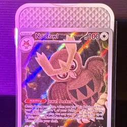 Pokemon Noctowl TCG SVP 141 S&V Stellar Crown Black Star Promo Holo Card - Image 2