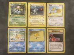 Lot of 6 First Edition French Base Set Pokemon Cards - Image 1