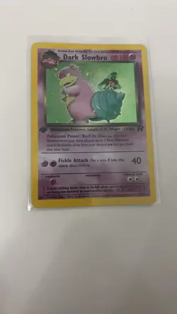 Pokemon Dark Slowbro 12/82 1st Edition Holo Rare Team Rocket 2000 WOTC - Image 2