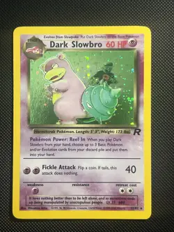 Dark Slowbro 12/82 Team Rocket Holo Rare WOTC Vintage Pokemon Card NM - Image 1