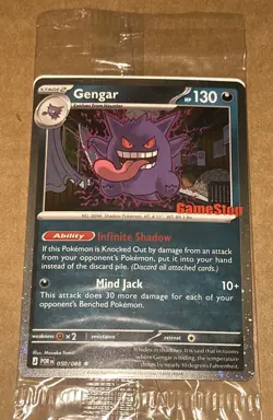 Pokemon Gengar 050/088 Cosmos Holo Promo GameStop Stamped Factory Sealed - Image 2
