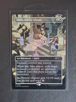 MTG Sheltered by Ghosts (Borderless Foil) R 2653 Secret Lair: Witch's Familiar - Image 1