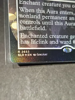 MTG Sheltered by Ghosts (Borderless Foil) R 2653 Secret Lair: Witch's Familiar - Image 2