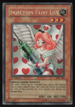 Injection Fairy Lily LOD-100 Legacy of Darkness 1st Edition Secret Rare YU-GI-OH - Image 1