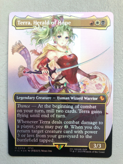 Mtg Magic Final Fantasy Terra Herald of Hope FOIL 204 Borderless English NM - Image 1