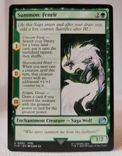 Magic MTG - Summon: Fenrir - Final Fantasy - NMINT #0203 - Image 1