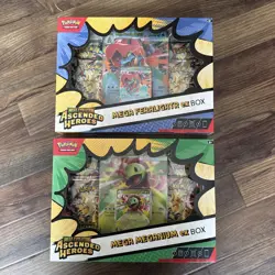 POKEMON TCG ASCENDED HEROES EX BOX SET OF 2 MEGA FERALIGATR MEGANIUM NEW SEALED - Image 1