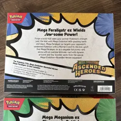 POKEMON TCG ASCENDED HEROES EX BOX SET OF 2 MEGA FERALIGATR MEGANIUM NEW SEALED - Image 5