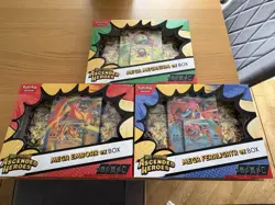 Pokemon TCG-Ascended Heroes Mega Meganium Emboar & Feraligatr EX Box- New&Sealed - Image 1