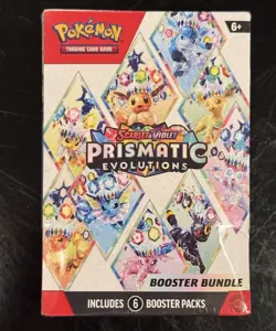 Pokemon TCG Scarlet & Violet Prismatic Evolutions Booster Bundle 6 Packs - Image 1