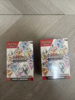 Pokemon TCG Scarlet & Violet Prismatic Evolutions Booster Bundle 6 Packs Sealed - Image 1