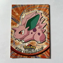TV Animation 32 Nidoran, Non-Holo, Blue Logo, Pokemon Karte Topps Series 1, 1999 - Image 1