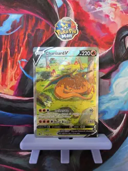 Pokemon TCG Charizard v SWSH 260 Black Star Promo Holo Card - Image 1