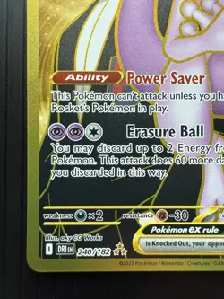Pokemon Team Rocket's Mewtwo ex 240/182 Gold Hyper Rare Destined Rivals (NM) - Image 4