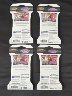 Pokemon TCG - Fusion Strike - Sleeved Booster Pack X4 Art Set - New & Sealed - Image 2