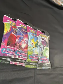 Pokemon TCG - Fusion Strike - Sleeved Booster Pack X4 Art Set - New & Sealed - Image 3