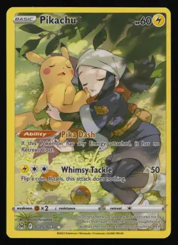 Pikachu Holo Ultra Rare SWSH11: Lost Origin Trainer Gallery TG05/TG30 NM - Image 1