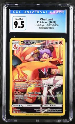 Pokemon Charizard 2022 Lost Origin #TG03/TG30 Trainer Gallery Holo CGC 9.5 - Image 1