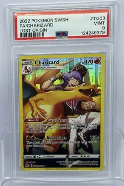 Pokemon TCG Charizard Trainer Gallery TG03/TG30 PSA 9 Lost Origin English Mint - Image 1