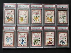Charizard Pikachu Pokemon Center Card Sticker New Year’s Lottery Complete PSA - Image 1