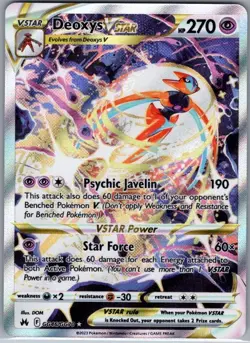 Deoxys VSTAR GG46/GG70 SWSH: Crown Zenith: Galarian Gallery - Pokemon Card - NM - Image 1