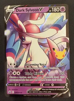 Dark Sylveon V SWSH134 Sword and Shield Celebrations Promo Pokemon Card NM - Image 1