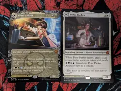 x2 Borderless +Reg Peter Parker, MTG, Marvel's Spider-Man, Magic the Gathering - Image 1
