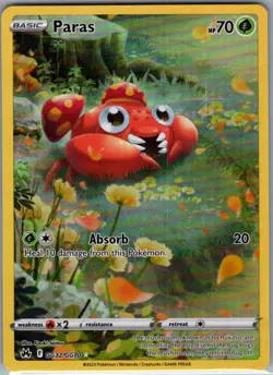 Paras GG32/GG70 SWSH: Crown Zenith: Galarian Gallery - Pokemon Card - NM - Image 1