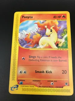 Ponyta 126/165 Pokemon Expedition E Reader Series Vintage Card TCG NM 2002 - Image 1