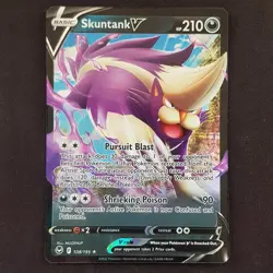 SkuntankV 108/195 HOLO Rare💯MINT💯Silver Tempest Pokemon Card TCG - Image 1