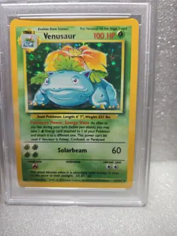 Pokemon TCG Venusaur Base Set 15/102 Holo Rare Unlimited PSA 6 EX-MT - Image 1